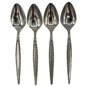 VENETIA Demitasse Oneida Community Stainless Coffee Spoon 4 3/8" Set Of 4
